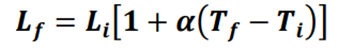Formula de Dilatación Lineal 